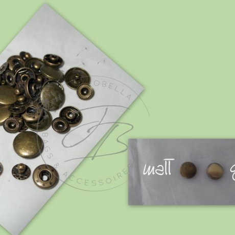 Druckknopf rund Metall 17mm matt