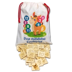 Das Eselspiel  121 Holzsteine Gesellschaftsspiel Lernspiel Birke