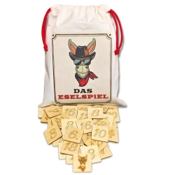 Das Eselspiel  121 Holzsteine Gesellschaftsspiel Lernspiel Birke