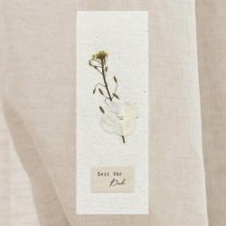 Zeit für Dich • Lesezeichen mit gepressten Blumen 