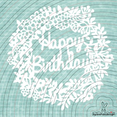 Happy Birthday Kranz Plotterdatei SVG DXF