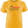 Kinder Kurzarm T-Shirt bedruckt mit BIRTHDAY QUEEN Punte