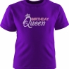 Kinder Kurzarm T-Shirt bedruckt mit BIRTHDAY QUEEN Punte