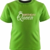 Kinder Kurzarm T-Shirt bedruckt mit BIRTHDAY QUEEN Punte