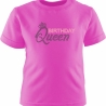 Kinder Kurzarm T-Shirt bedruckt mit BIRTHDAY QUEEN Punte