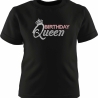 Kinder Kurzarm T-Shirt bedruckt mit BIRTHDAY QUEEN Punte