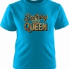 Kinder Kurzarm T-Shirt bedruckt mit BIRTHDAY QUEEN gold