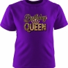 Kinder Kurzarm T-Shirt bedruckt mit BIRTHDAY QUEEN gold