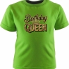 Kinder Kurzarm T-Shirt bedruckt mit BIRTHDAY QUEEN gold
