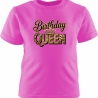 Kinder Kurzarm T-Shirt bedruckt mit BIRTHDAY QUEEN gold