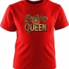 Kinder Kurzarm T-Shirt bedruckt mit BIRTHDAY QUEEN gold