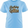 Kinder Kurzarm T-Shirt bedruckt mit BIRTHDAY QUEEN gold
