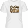 Kinder Kurzarm T-Shirt bedruckt mit BIRTHDAY QUEEN gold