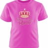 Kinder Kurzarm T-Shirt bedruckt mit BIRTHDAY QUEEN pink