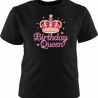 Kinder Kurzarm T-Shirt bedruckt mit BIRTHDAY QUEEN pink