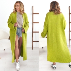 Oversize Strickmantel Strickjacke lang Cardigan Strickweste S-XL