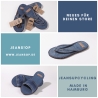 Flip Flops in Denimblue aus recycelten Jeans