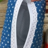 Gesteppte Boxy Tasche Sternchen Blau handgemacht