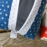 Gesteppte Boxy Tasche Sternchen Blau handgemacht
