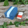 Gesteppte Boxy Tasche Sternchen Blau handgemacht