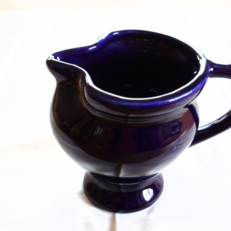 Vintage Vase Blaue Kanne aus Keramik aus den 70er Jahren