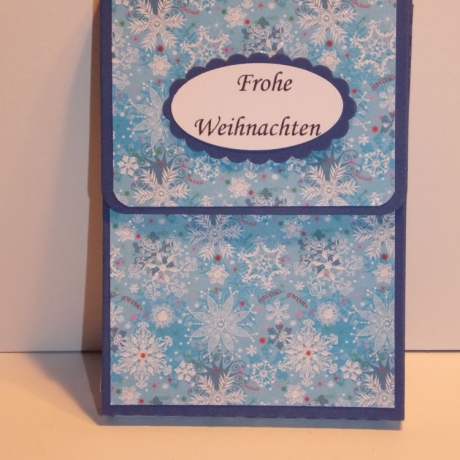 Kleine Schachteln Weihnachten Blau mit kleinen Schneeflocken