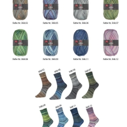 Blausee, Sockenwolle, Pro Lana Wolle, Wolle, 4-fach Sockenwolle