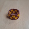 Ring aus Miyuki Delicas, Blümchenmotiv,verschied. Farben