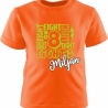 Kinder Kurzarm T-Shirt BLOCK personalisiert mit Name +Zahl