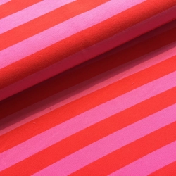 Blockstreifen rot/pink Biosweat Lillestoff