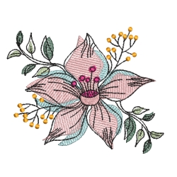Stickdatei Blüte 10x10cm