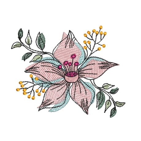 Stickdatei Blüte 10x10cm