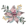 Stickdatei Blüte 10x10cm