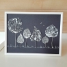 Bild Wandbild skelettierte Blätter gerahmt Bäume Allee 25x18cm