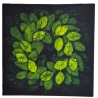 Bild Original Acryl Blätter Kranz mystisch Wandbild Gemälde neu