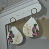 Handgefertigte Polymer Clay Ohrringe – Florale Eleganz