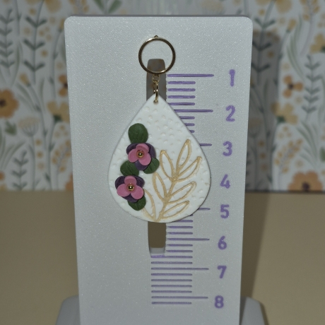 Handgefertigte Polymer Clay Ohrringe – Florale Eleganz