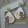Handgefertigte Blumen-Ohrringe: Florale Eleganz in Pastellfarben