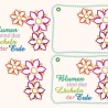 Blume Lisa Schild 4x ITH Stickdatei Text / Blanko stickdirwas