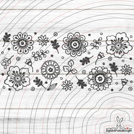 Blumen Band Plotterdatei SVG DXF