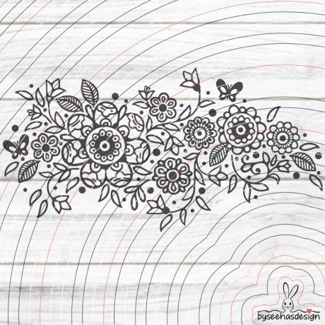 Blumen Deko Plotterdatei SVG DXF