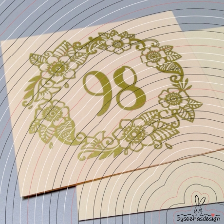 Blumenkranz Zahlen 0-9 Plotterdatei SVG DXF