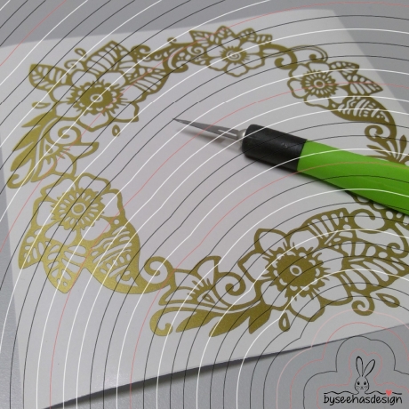 Blumenkranz Zahlen 0-9 Plotterdatei SVG DXF