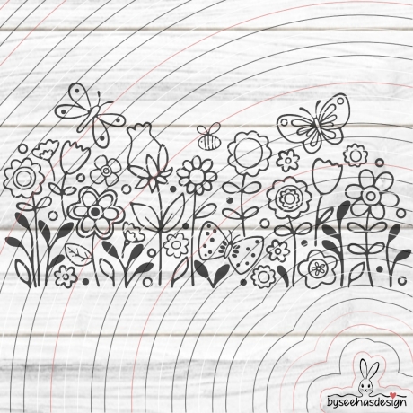 Blumen Paradies Plotterdatei SVG DXF
