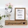 Stickdatei Gießkanne mit Blumen ITH Stabstickdatei und Anhänger