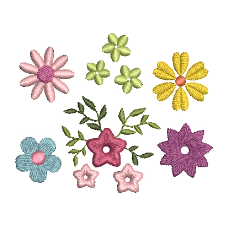 Stickdatei Blumen Minis SET