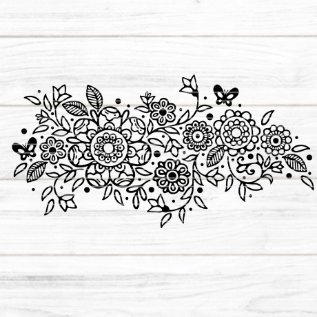 Blumen Deko Plotterdatei SVG DXF FCM