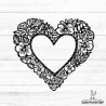 Blumenherz Rahmen Plotterdatei SVG DXF