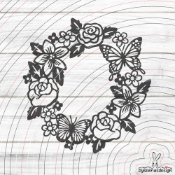 Blumenkranz Plotterdatei SVG DXF 