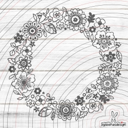 Blumen Kranz Plotterdatei SVG DXF